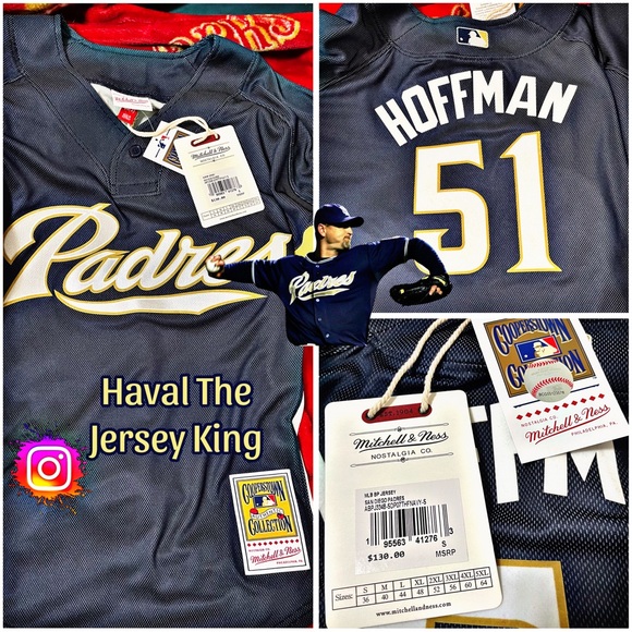 Authentic Trevor Hoffman San Diego Padres Blue Mitchell & Ness 2007 BP Jersey - Picture 1 of 1